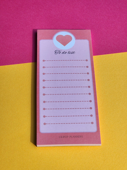 Love note notepad to do list planner