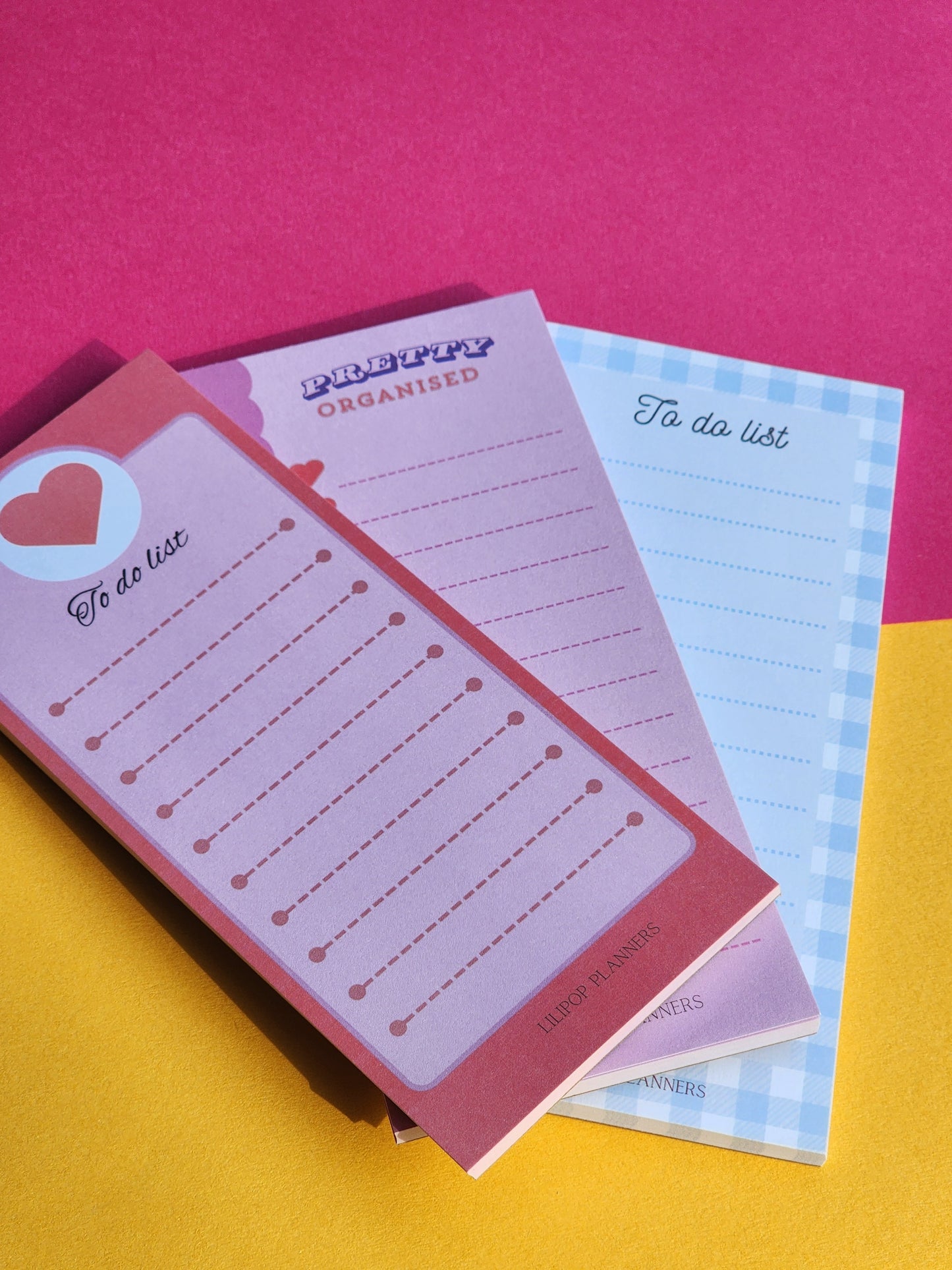 Hearts notepad planner