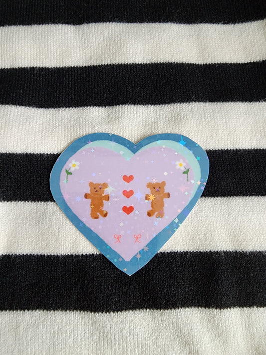 Teddy Blue (Holographic Sticker)