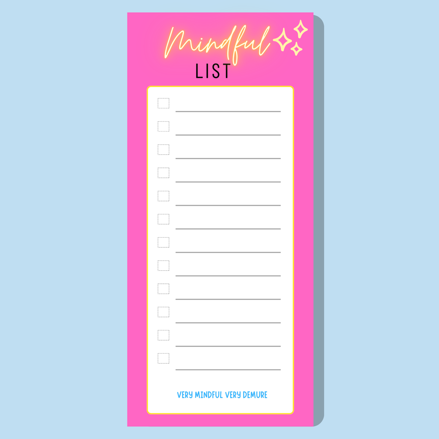 Mindful notepad to do list planner (Large)